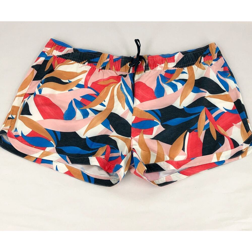 PRANA Women's Mariya Swim Shorts XL Tropics Print Floral Drawstring NWT - Picture 3 of 13